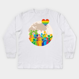 Happy Pride 1 Kids Long Sleeve T-Shirt